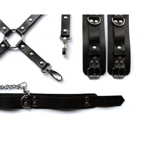 Premium Leather BDSM Bondage Set