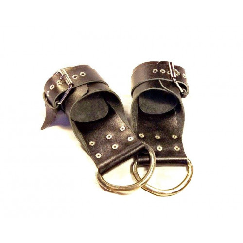 Leather BDSM Suspension Handcuffs