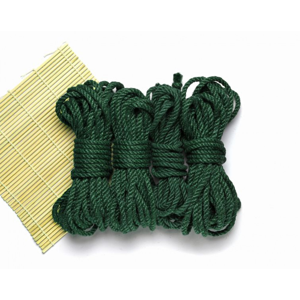4 Nature Green Bondage Ropes for Shibari from Passion Craft Store