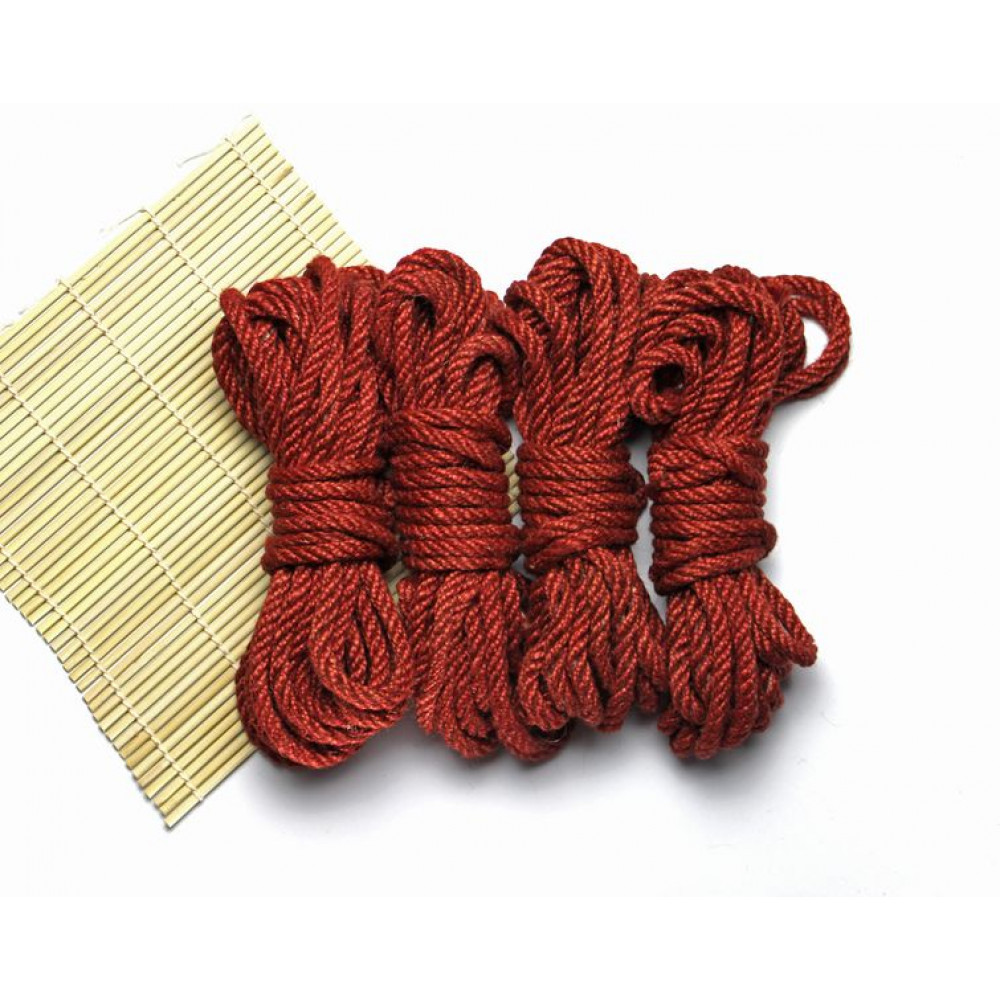 3 Red Bondage Ropes for Shibari from Passion Craft Store