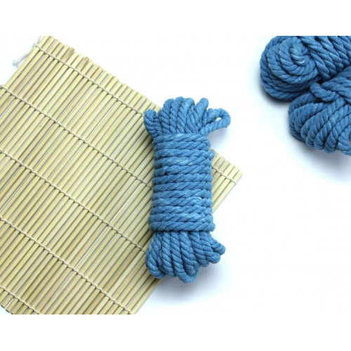 Blue Cotton Ropes for Shibari