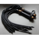 Leather Flogger and Cat of Nine Set
