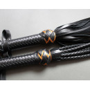Leather Flogger and Cat of Nine Set