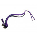 Purple Leather BDSM Snake Whip with Weaving