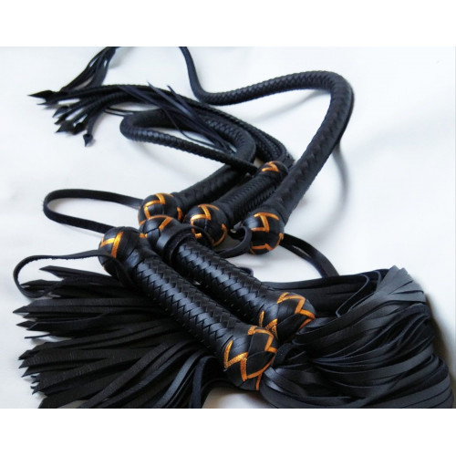 Premium Leather BDSM Whip Set