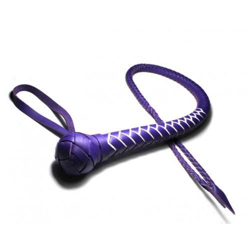 Leather Snake Whip with Weaving