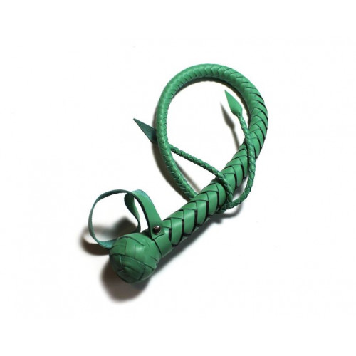 Leather Snake Stinger Whip with Weaving