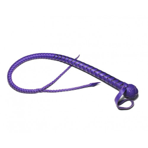 Leather Snake Whip with Weaving