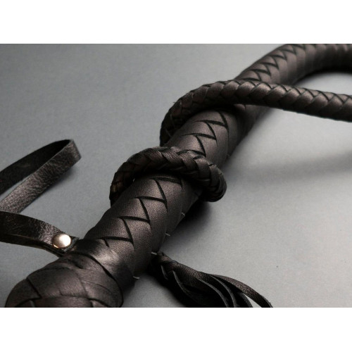 Black Leather BDSM Whip