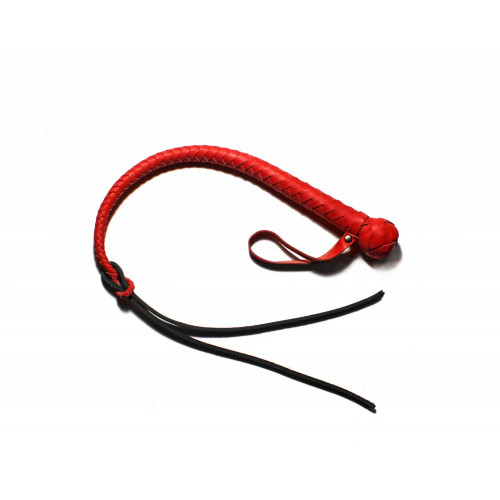Red Leather BDSM Dog Whip