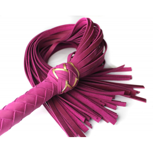 Fuchsia Leather BDSM Flogger