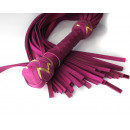 Fuchsia Leather BDSM Flogger