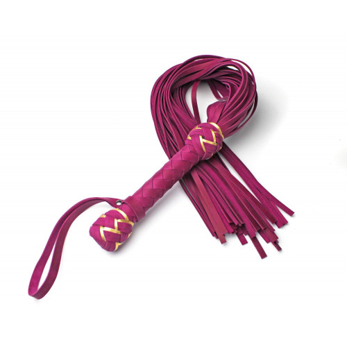 Fuchsia Leather BDSM Flogger