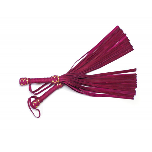 Fuchsia Leather BDSM Flogger