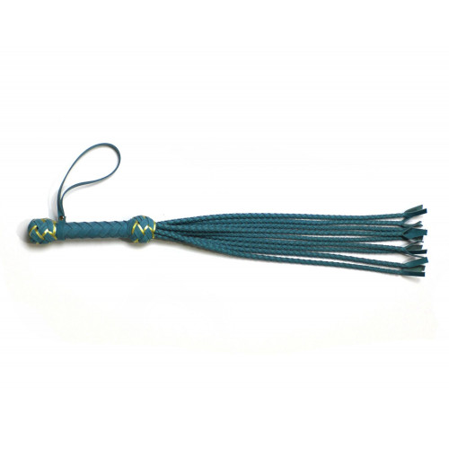 Turquoise Leather Cat Flogger